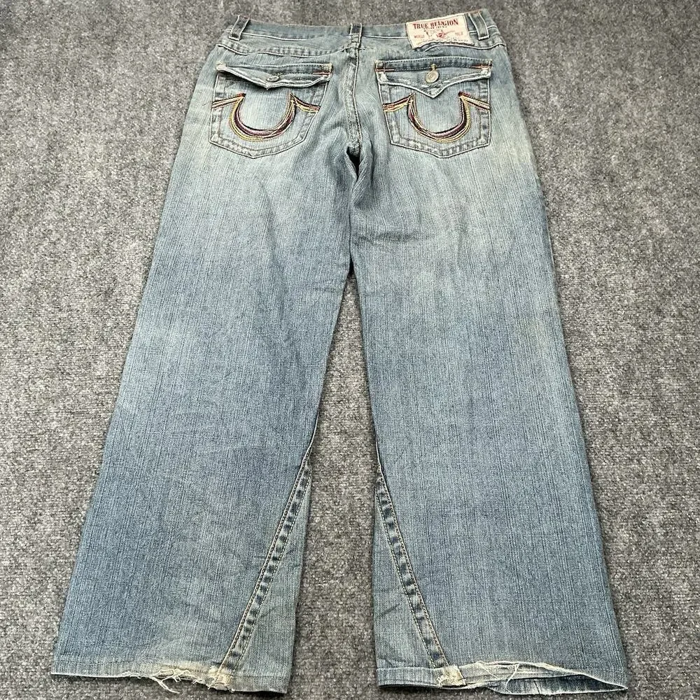 True Religion Y2K Embroidered Back Pocket Bootcut Mens 36x33